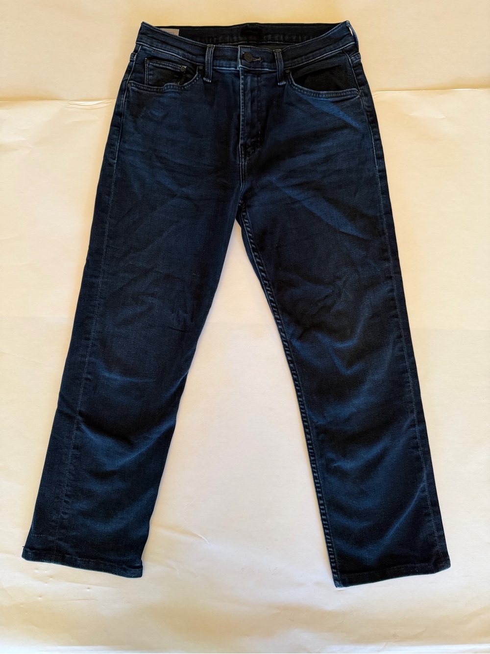 MOTHER Women’s Straight Jeans in Dark Blue Denim